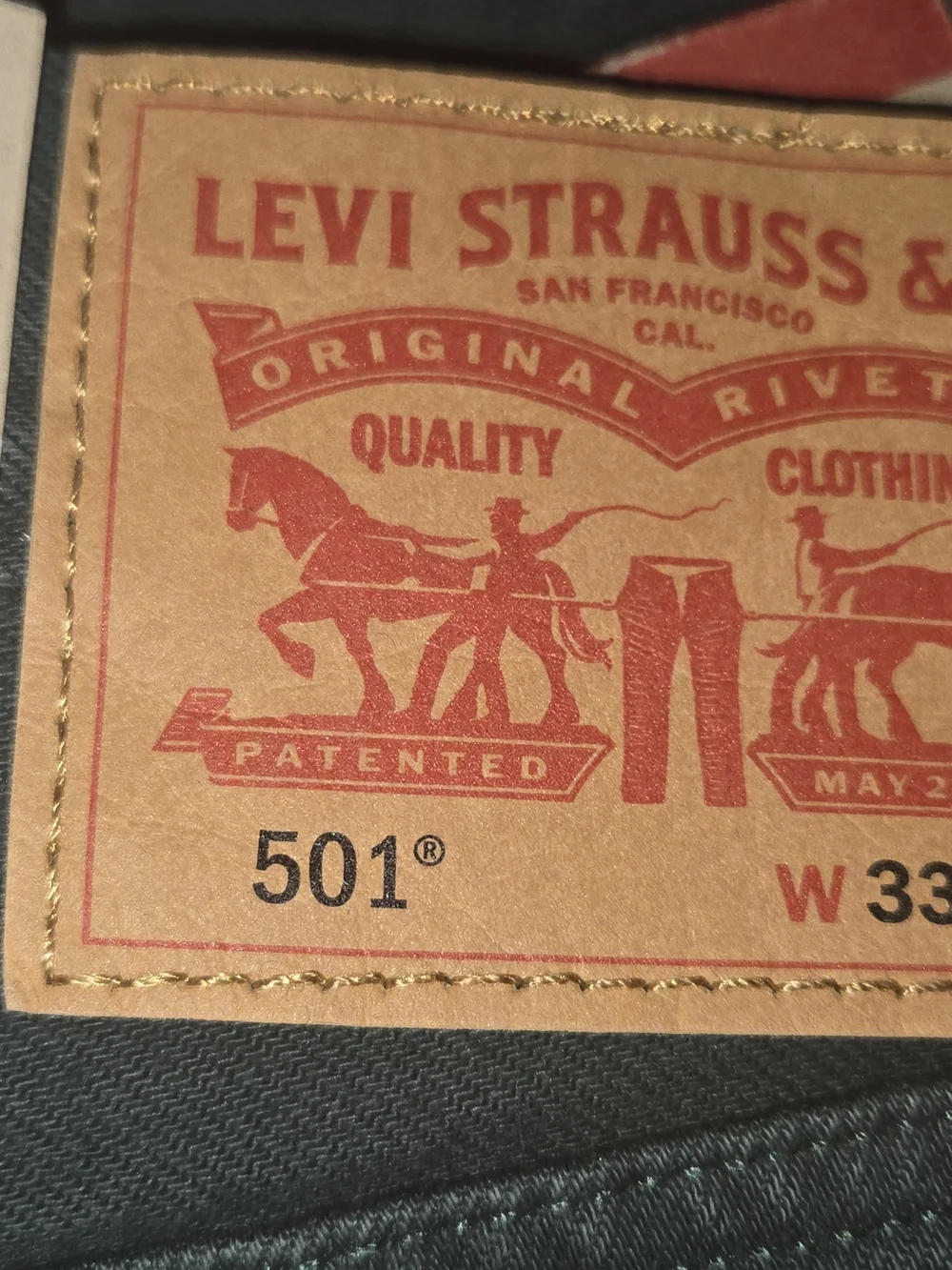 Levi's 501 Original Men's 33w X 34 L Jeans - Dark Green